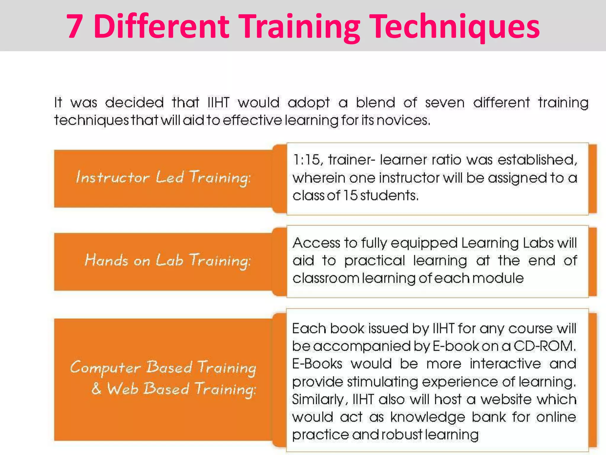 7 Different Training Techniques
 