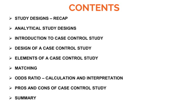 CASE CONTROL STUDY | PPTX