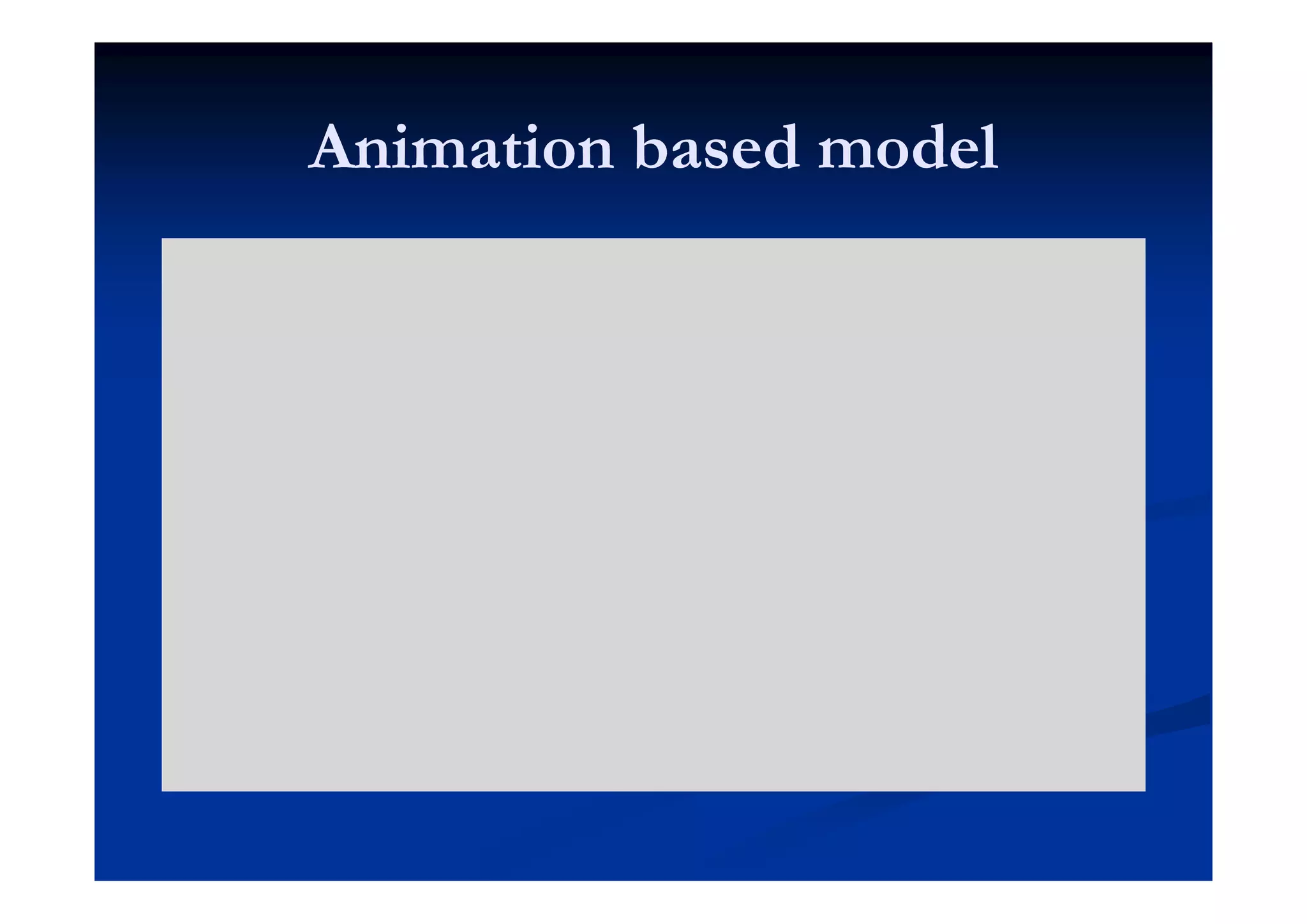 Animation based modelAnimation based modelAnimation based modelAnimation based model
 