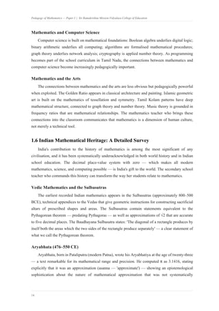 Built By Math Pedagogy of Mathematics for B.Ed. Students | PDF