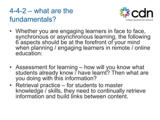 Virtual Bridge Sessions: Pedagogy Matters