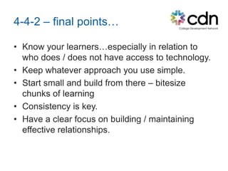 Virtual Bridge Sessions: Pedagogy Matters