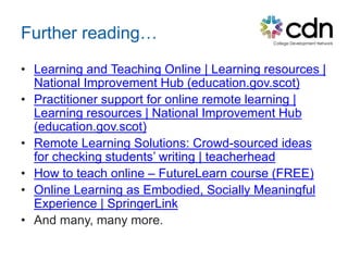 Virtual Bridge Sessions: Pedagogy Matters