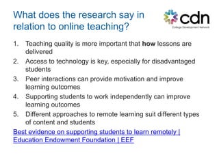 Virtual Bridge Sessions: Pedagogy Matters