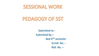 Submitted to -
Submitted by –
Bed 4TH semester
Enroll. No. -
Roll. No. –
 