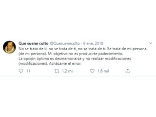 "Que suene culto"