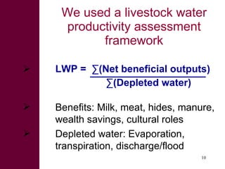 Livestock and water in developing countries (SSA)
