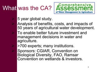 Livestock and water in developing countries (SSA)