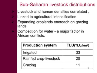 Livestock and water in developing countries (SSA)