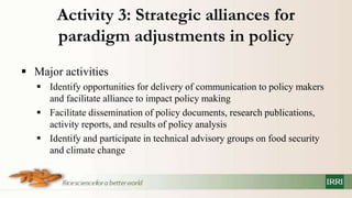 Policy information and response platform on climate change and rice in asean and its member countries project