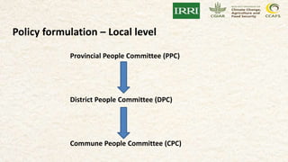 Policy information and response platform on climate change and rice in asean and its member countries project