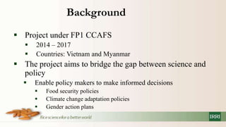 Policy information and response platform on climate change and rice in asean and its member countries project