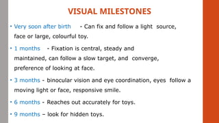 Pedia development of vision, visual development | PPTX