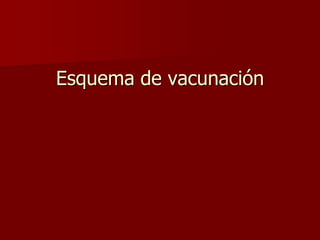 Esquema de vacunación
 