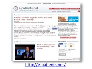http://e-patients.net/
 
