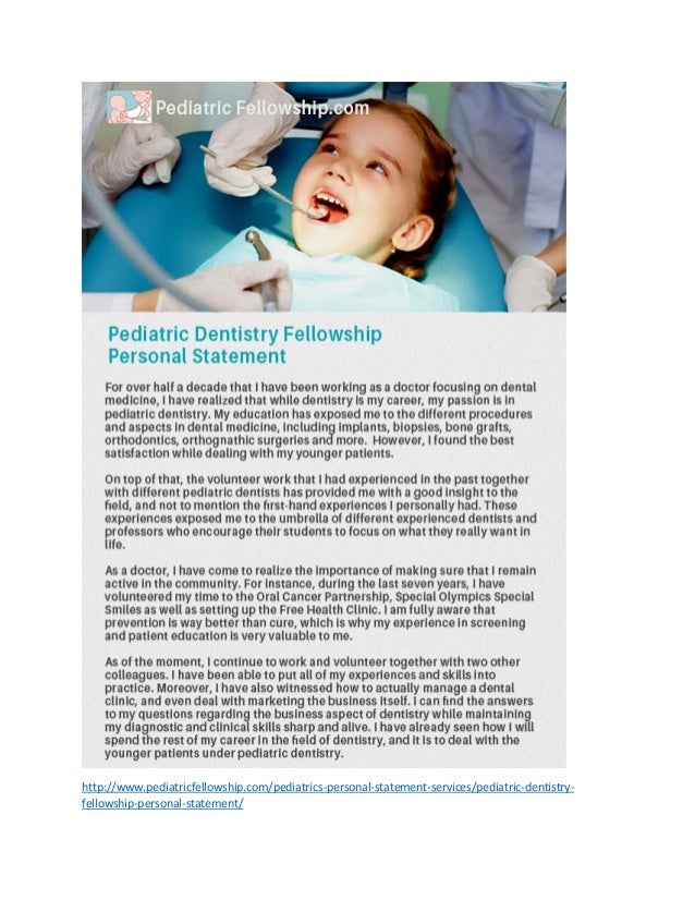 Dentistry personal statement