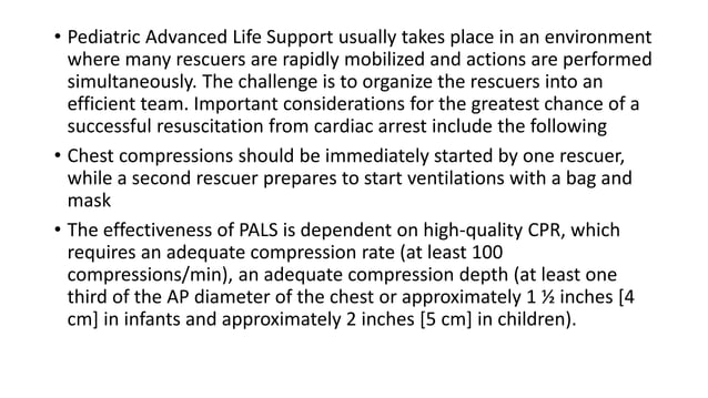 Pediatric advanced life support ( PALS ) | PPTX | First Aid | Injuries