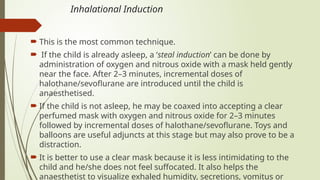 Inhalation Induction PEDIATRIC ANAESTHESIA sindhu Presention.pptx
