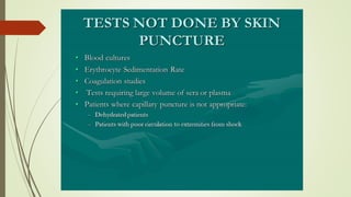 Pediatric blood sampling technique