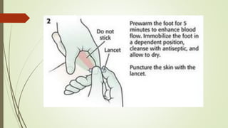 Pediatric blood sampling technique