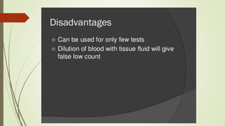 Pediatric blood sampling technique