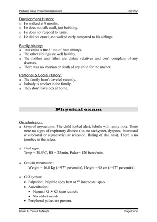 Pediatric casepresentation3 | DOC