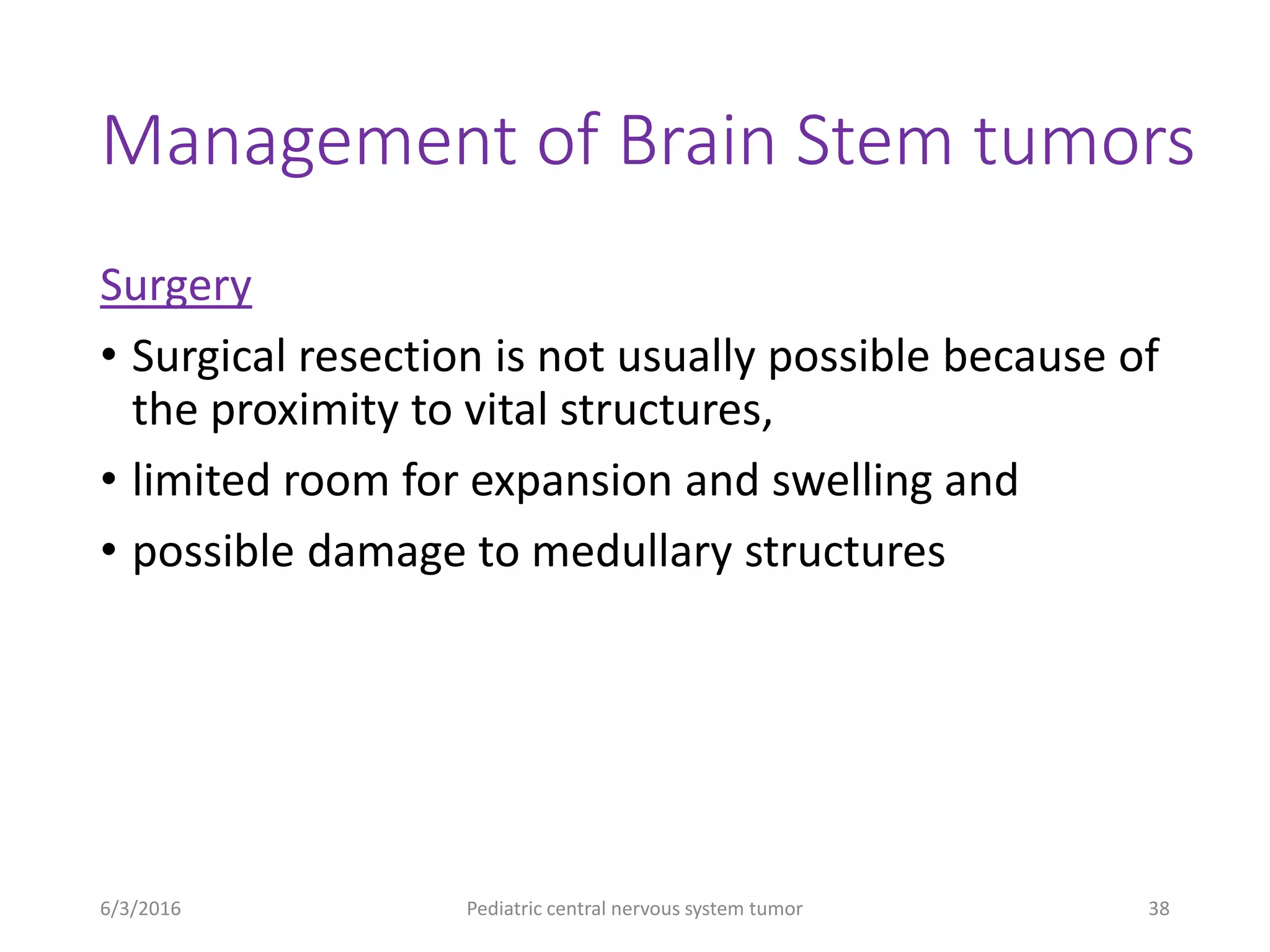 Pediatric cental nervous system tumors | PPTX
