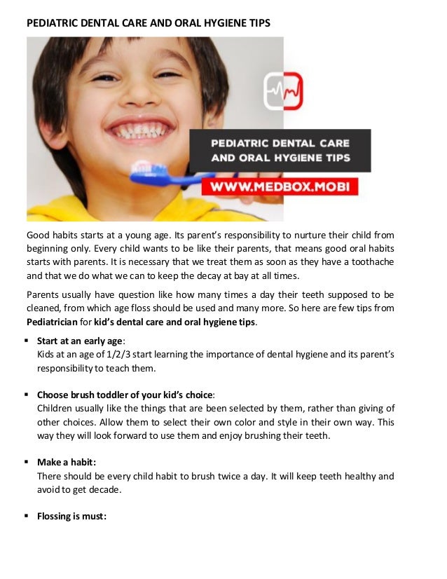 Pediatric dental care and oral hygiene tips