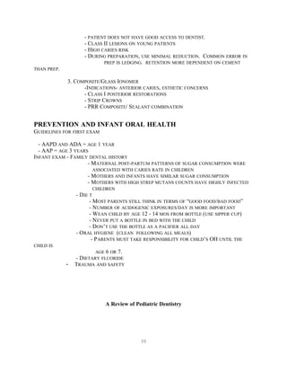 Pediatric Dentistry Review | DOC
