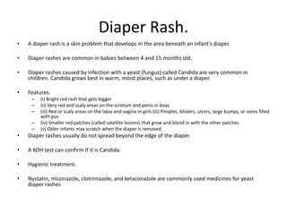 Diaper Rash Candida Examples Pediatric dermatology | PPTX