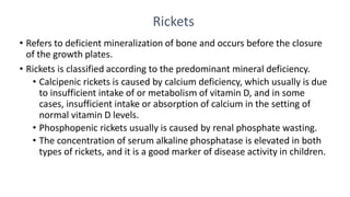 Calcium Rickets Pediatric endocrinology review - part 3 | PDF