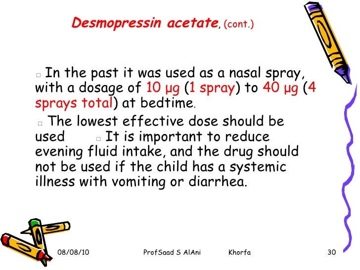 Ddavp Dosage For Bedwetting