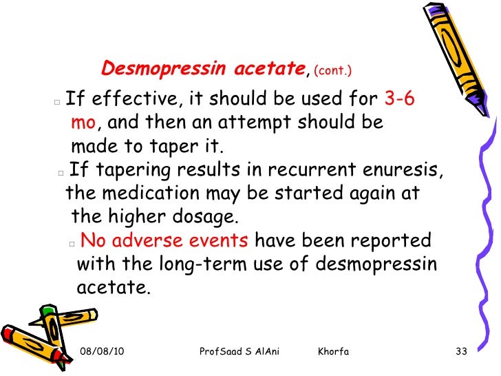 Ddavp Dosage For Bedwetting