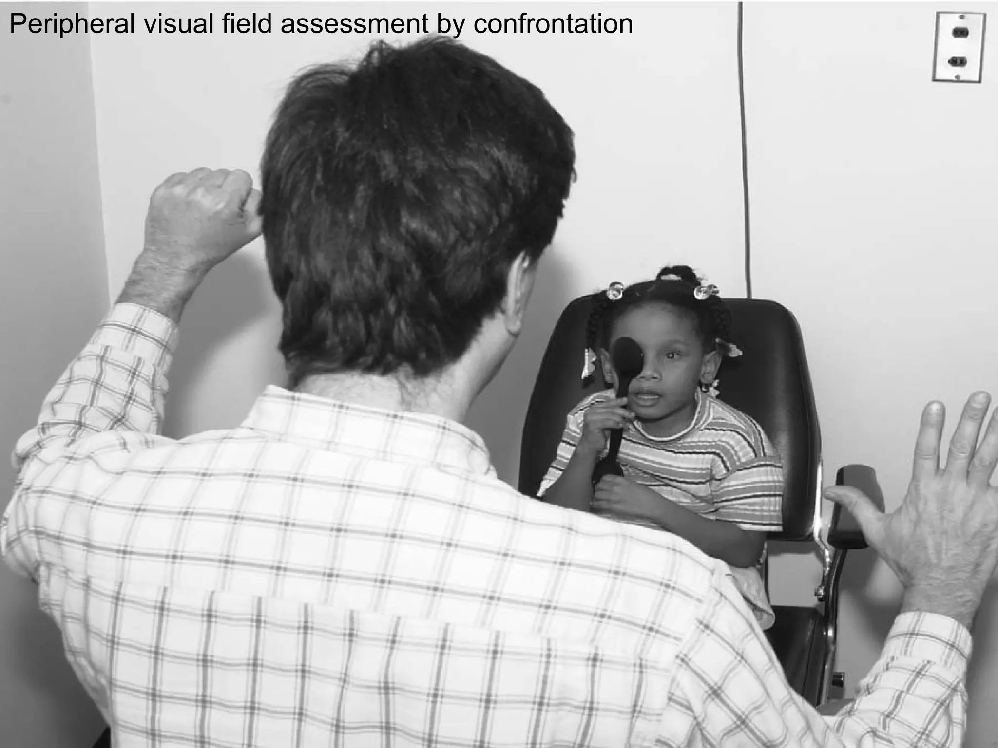 Peripheral visual field assessment by confrontation

67

 