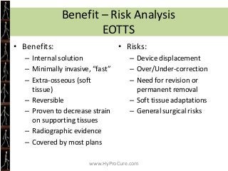 Treatment Option- Observation
• Every step leads to
  repeated destructive
  forces acting on the
   –   Foot
   –   Ankle...