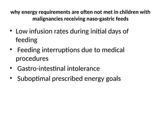 pediatric oncology112016 the benefit of optimal caloric and nutrient ...