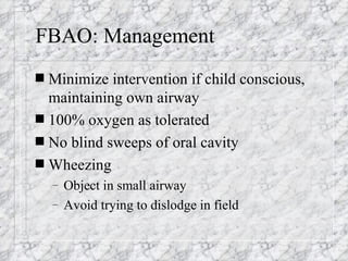 Pediatric Resp Emergencies | PPT