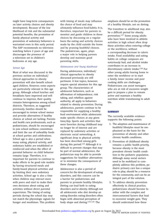 THE ROLE OF PEDIATRICIAN IN PRIMARY PREVENTION OF OBISITY | PDF