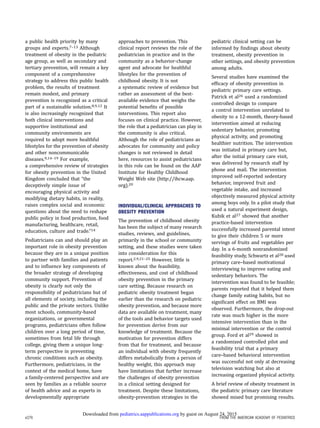 THE ROLE OF PEDIATRICIAN IN PRIMARY PREVENTION OF OBISITY | PDF