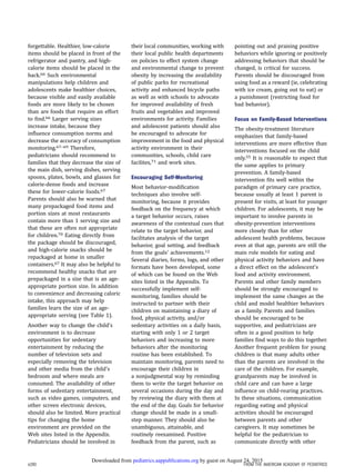THE ROLE OF PEDIATRICIAN IN PRIMARY PREVENTION OF OBISITY | PDF