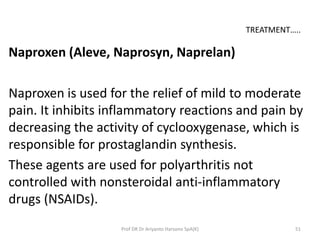 Naproxen (Aleve, Naprosyn, Naprelan)
Naproxen is used for the relief of mild to moderate
pain. It inhibits inflammatory re...