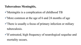 PATHOGENESIS AND CLINICAL FEATURES OF TB MENINGITIS | PPTX