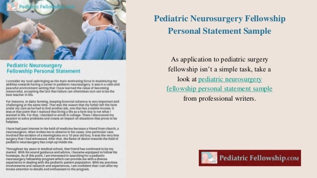 pediatrics personal statement length