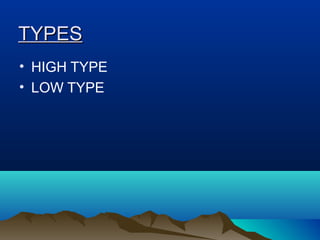 TYPESTYPES
• HIGH TYPE
• LOW TYPE
 