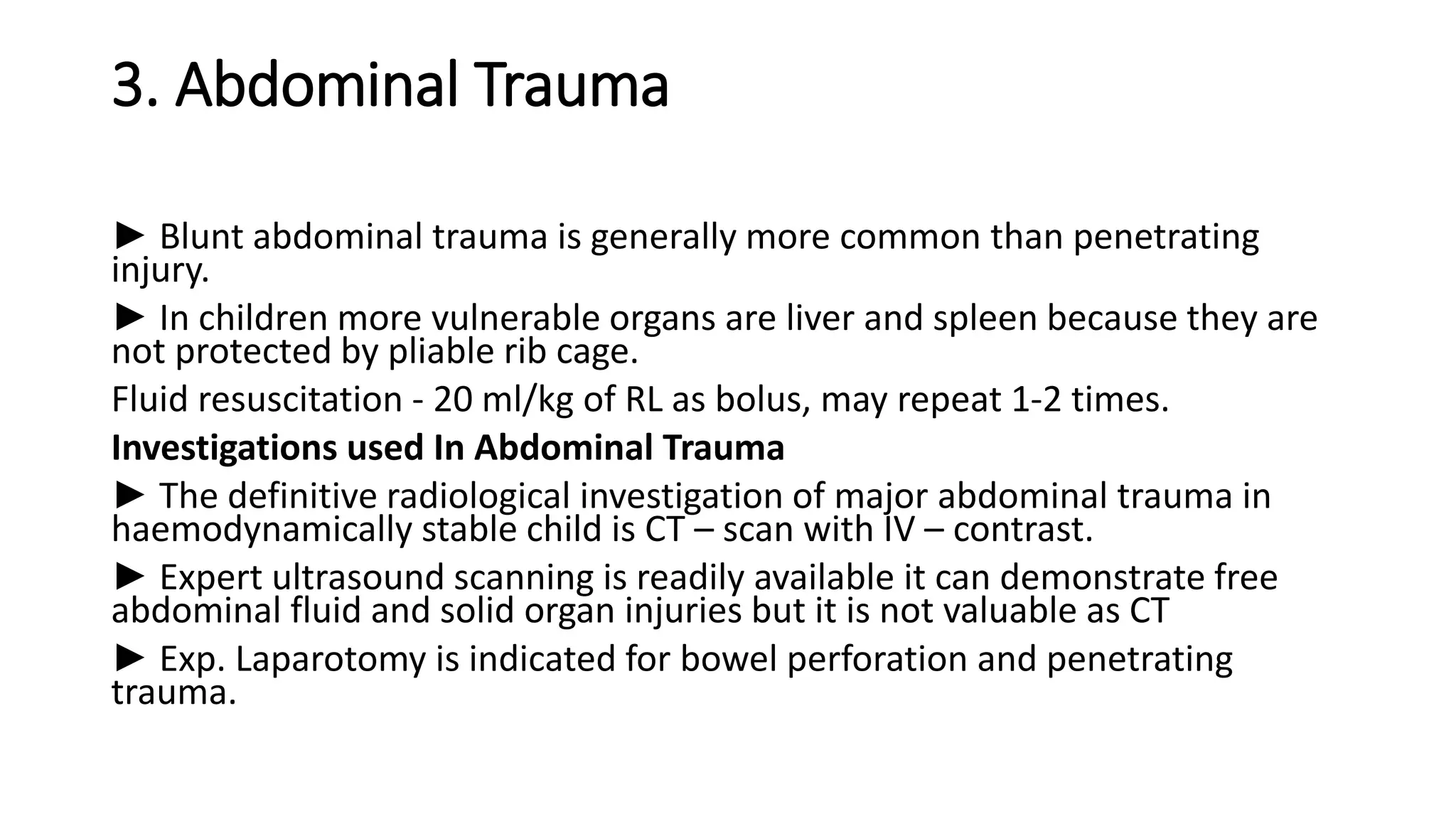 Pediatric Trauma | PDF