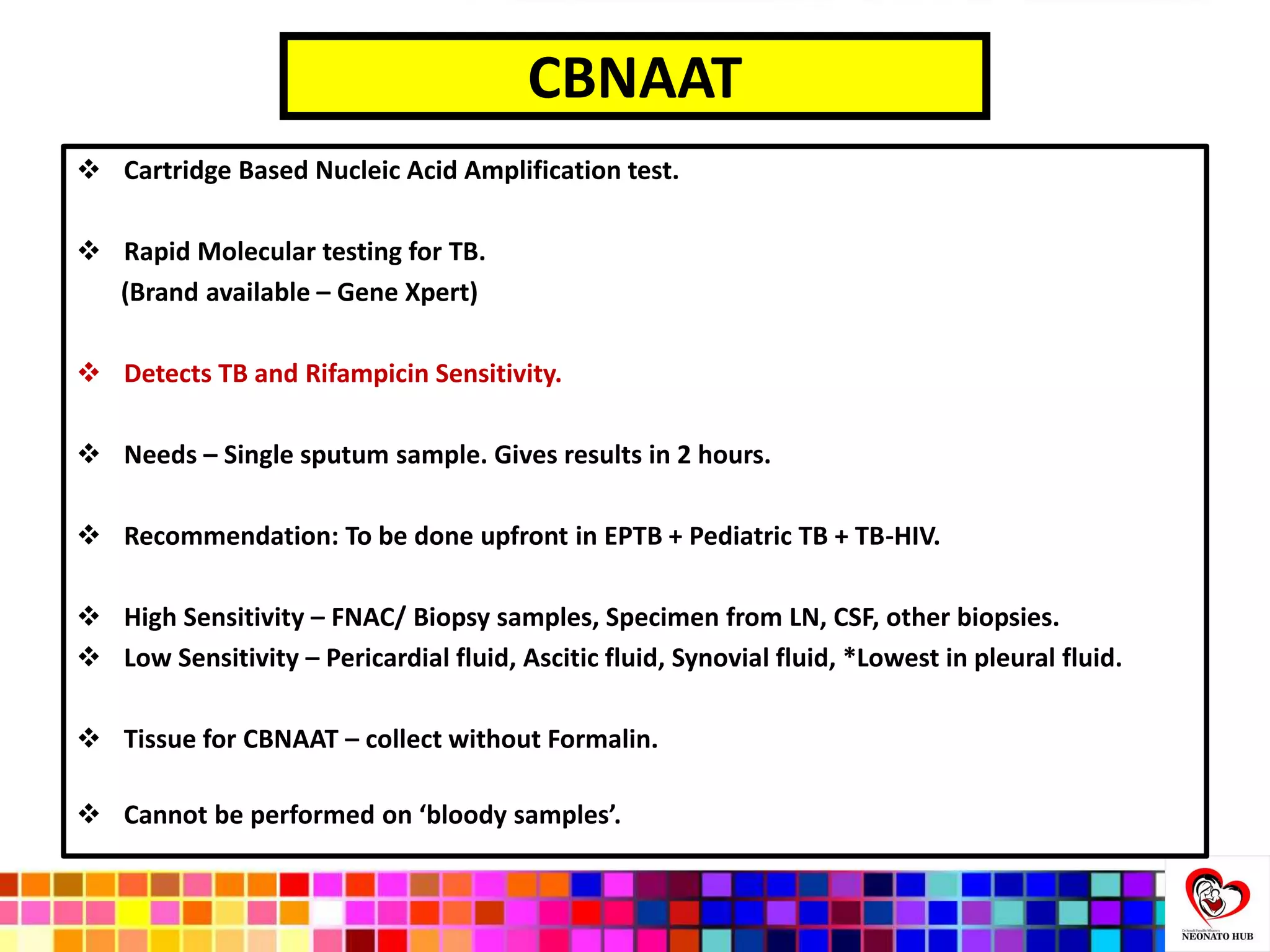 Cbnaat Form.pdf Revised Pediatric Tuberculosis guidelines (NTEP) 2020 | PPT
