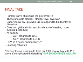 Pediatric urology :Posterior Urethral Valve (PUV)- diagnosis ...