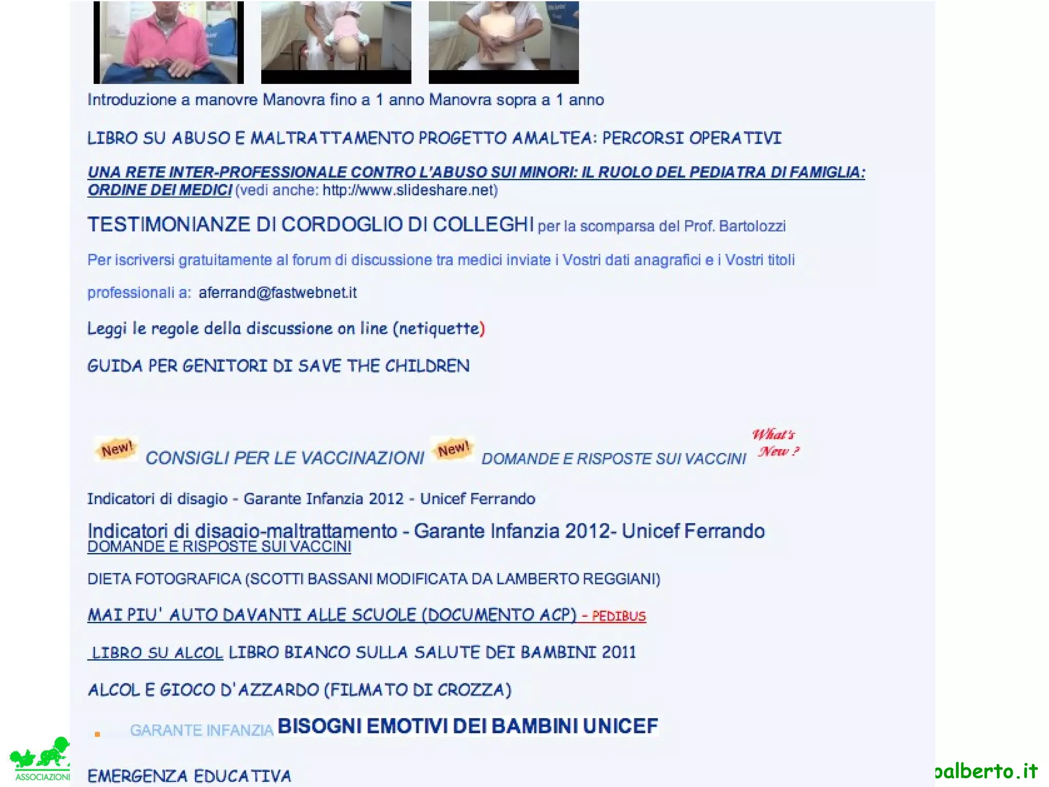 www.apel-pediatri.it   ferrandoalberto.blogspot.com.   www.ferrandoalberto.it
 