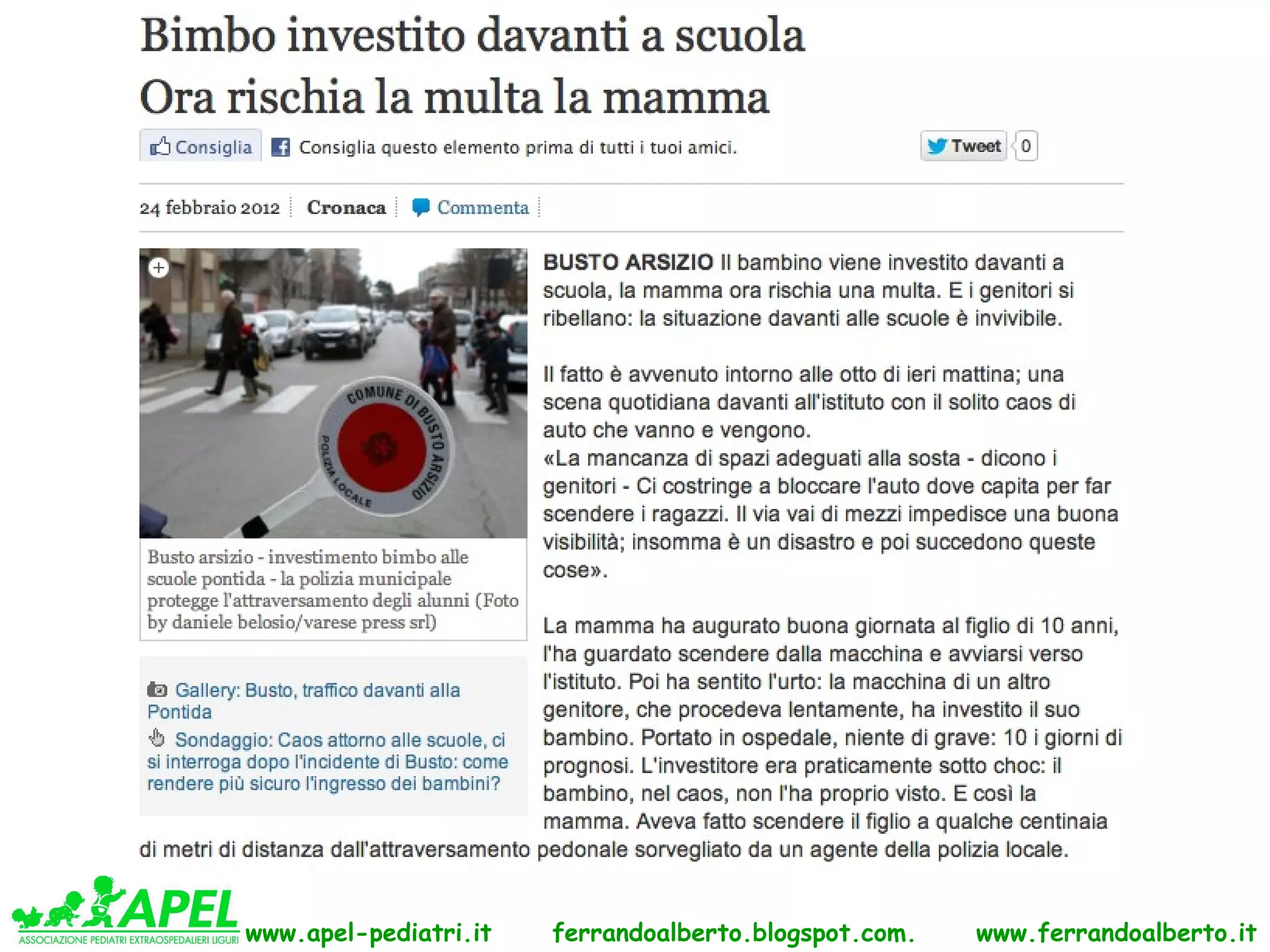 www.apel-pediatri.it   ferrandoalberto.blogspot.com.   www.ferrandoalberto.it
 