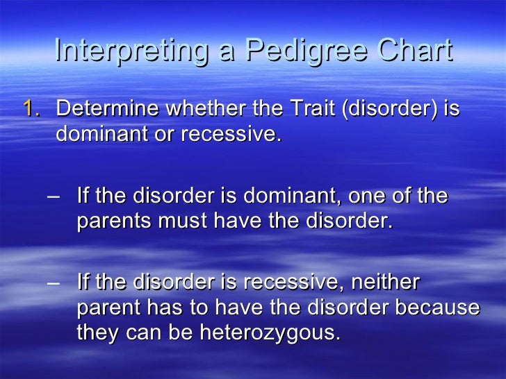 pedigree charts which is a purpose for which a pedigree chart might be prepared